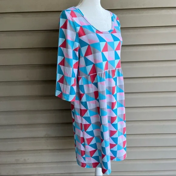 •Lolly Wolly Doodle• Geometric Pattern Olivia Dress - Size Large - Picture 4 of 7